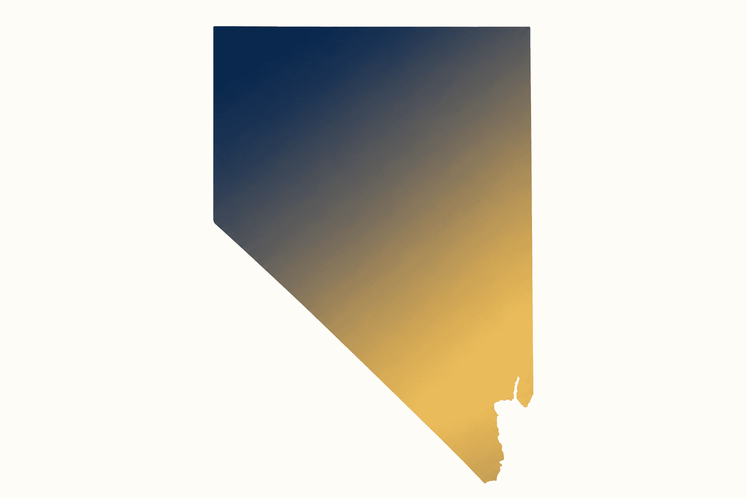 A minimalist map illustration of the state of Nevada
